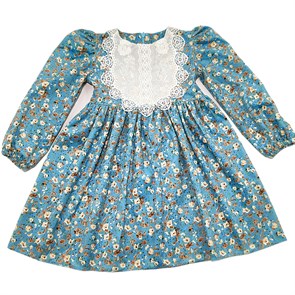 Детское платье с кружевом 98-116